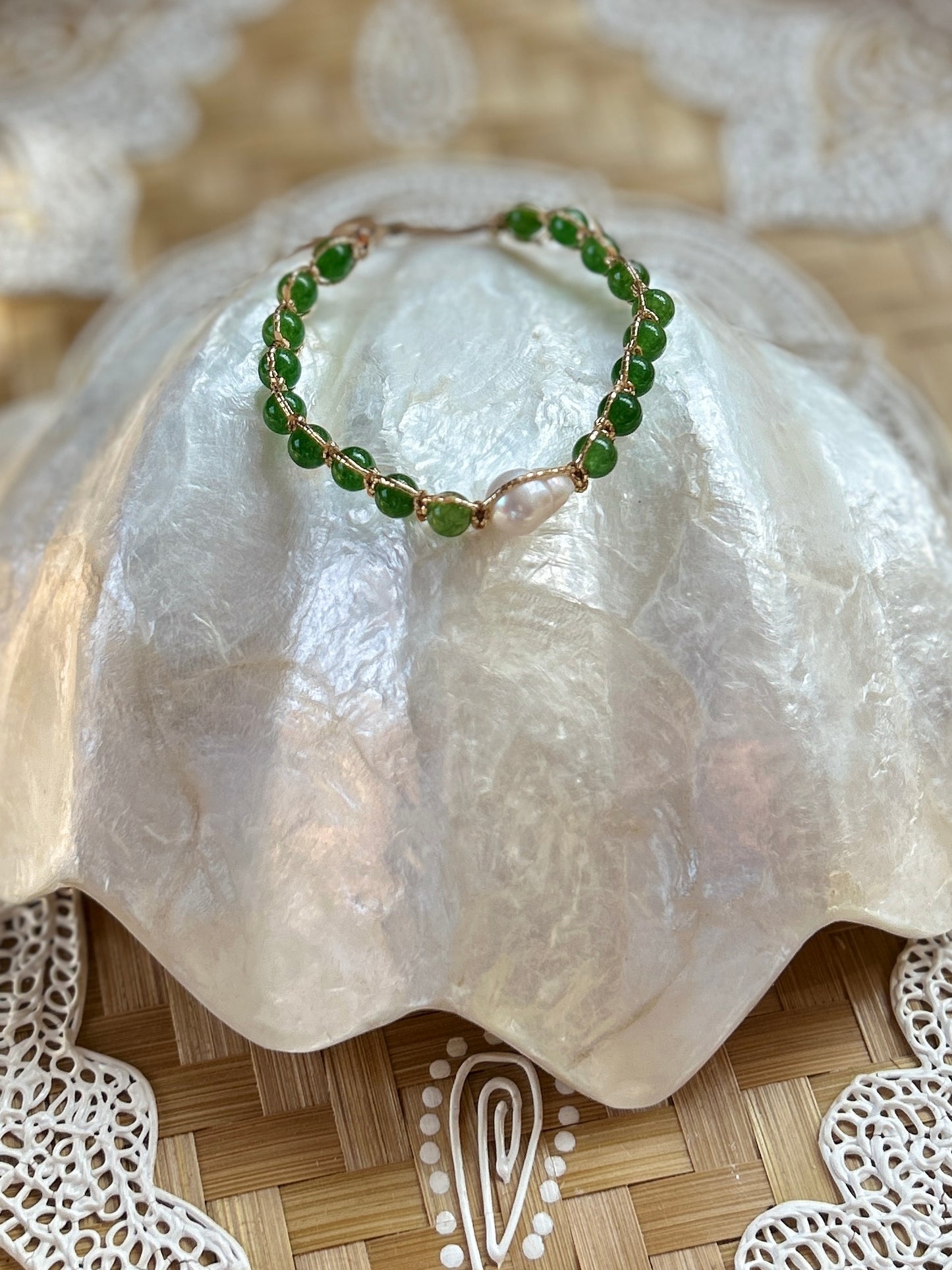 Seja bracelet - Emerald Green