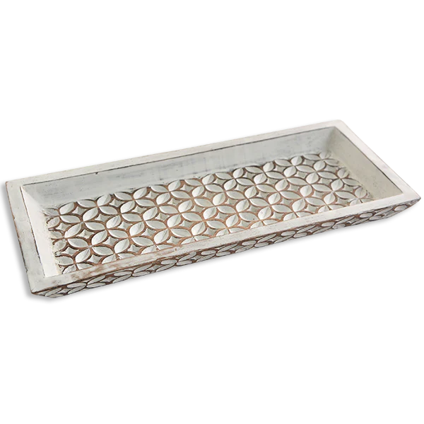 Carved wooden mini tray