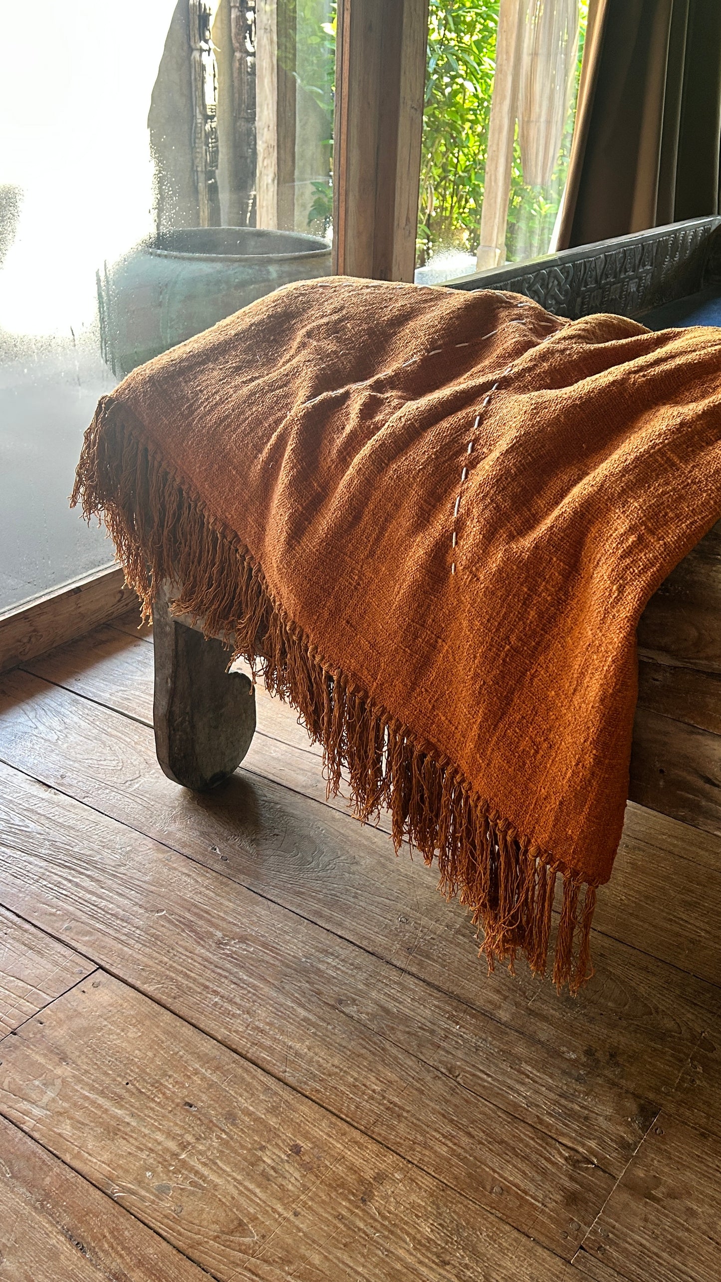 Terracotta throw / blanket