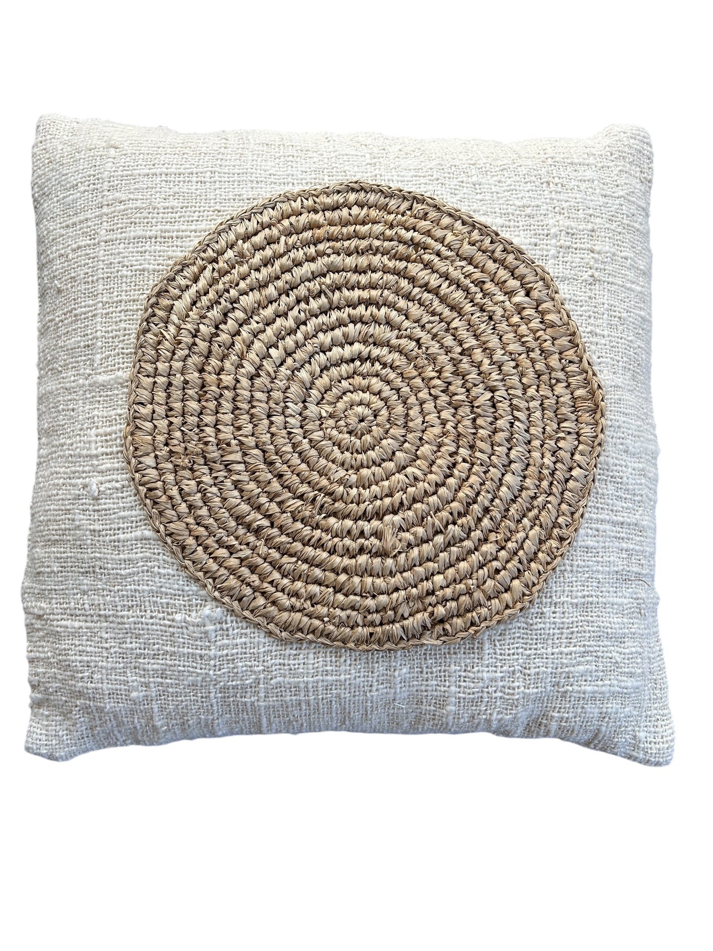 Raffia circle cushion cover (Small and Large)