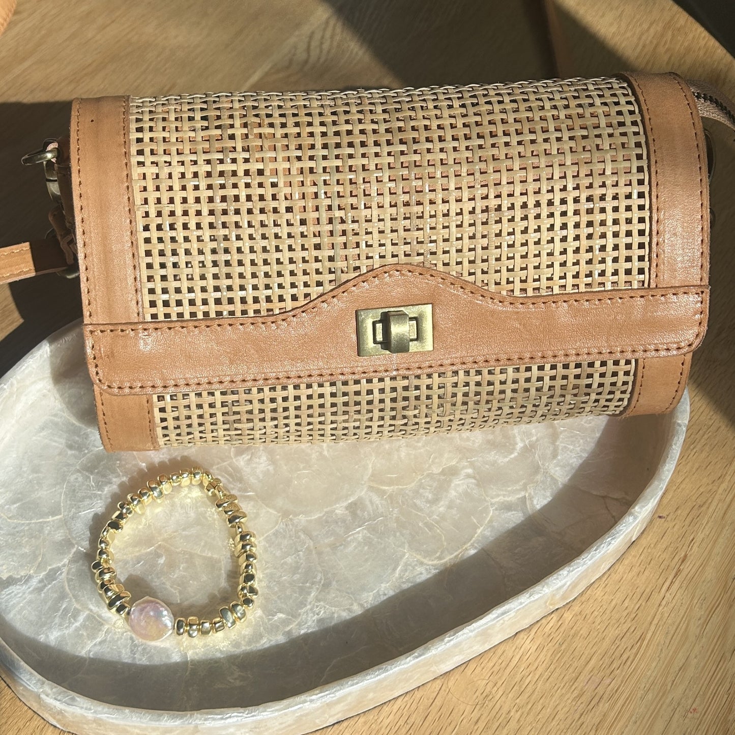 Sadie Rattan Handbag