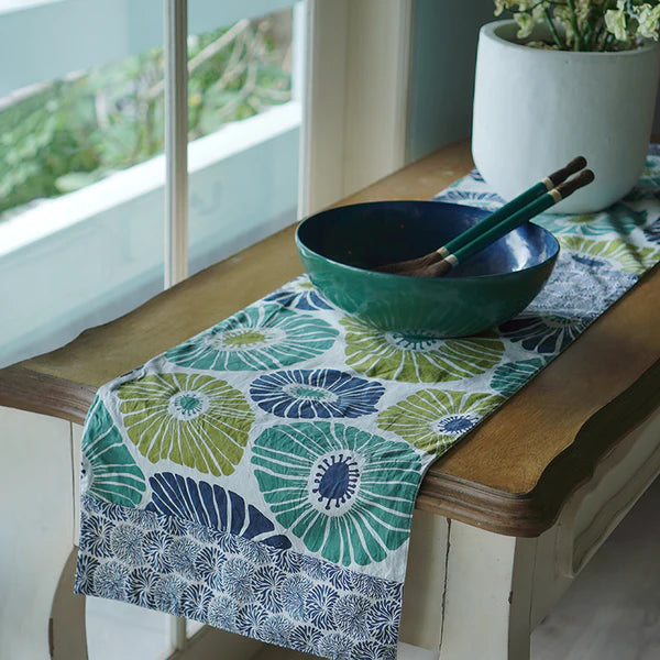 Table Runner - Green and Blue
