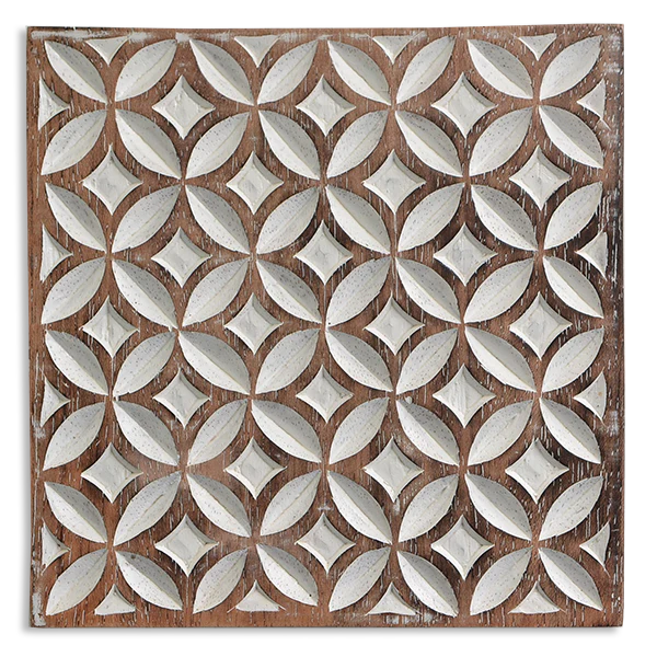 Carved wooden trivet - coffee bean
