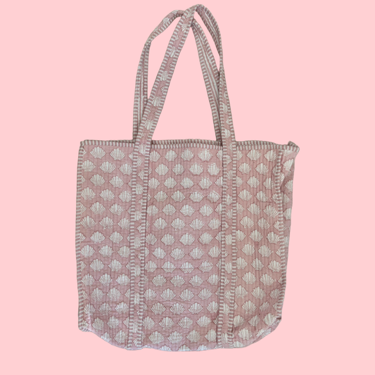 The Weekender Tote - Baby Pink Seashell