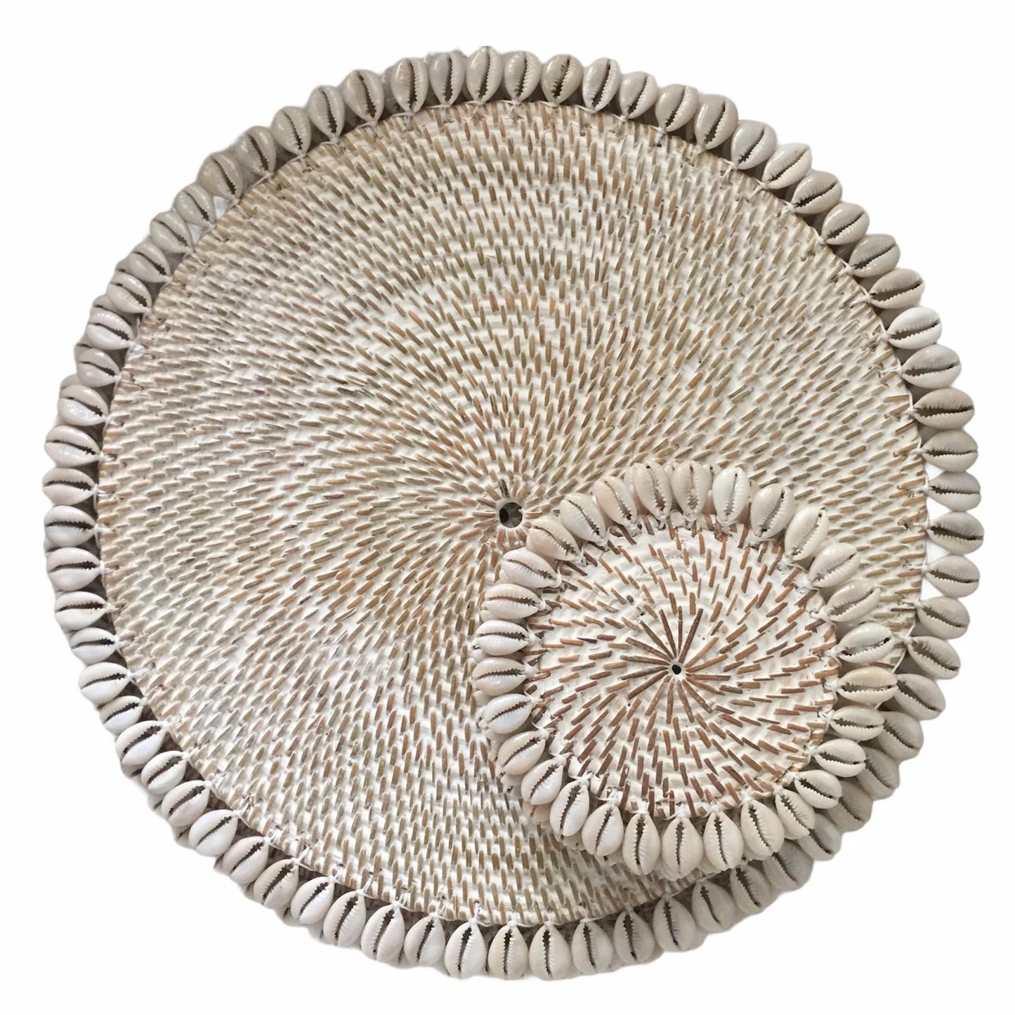 Cowrie Placemats and Coasters - Pre-order (also available in Black or Brown)