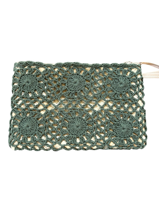 Crochet Clutch - Olive Green