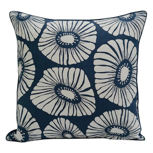 BaliZen Cushion cover - Retro Flower Indigo