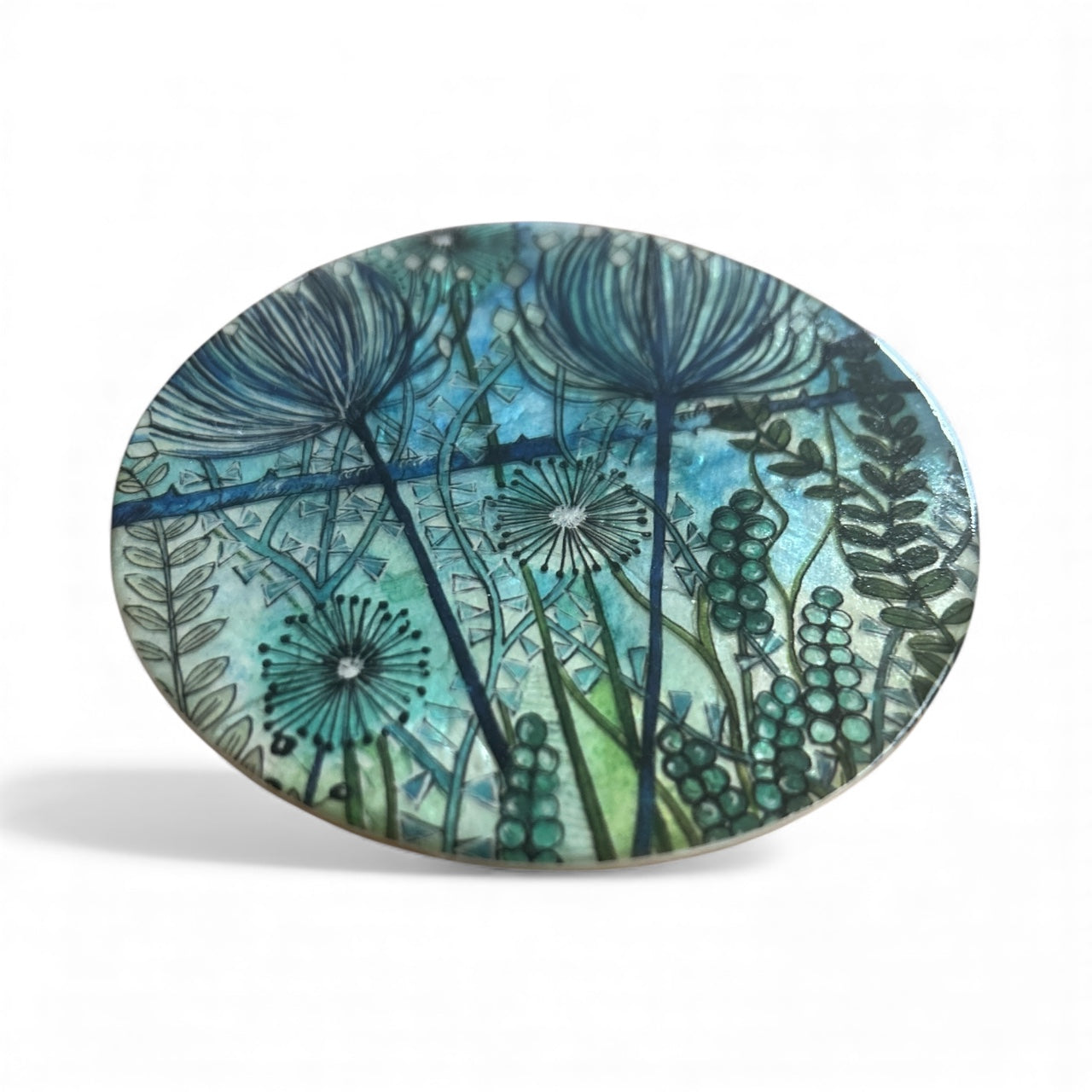 Capiz shell coasters - Dandelion