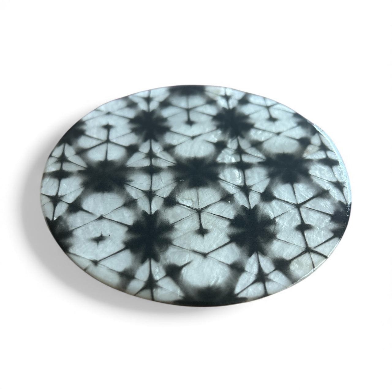 Capiz shell coasters - tie dye