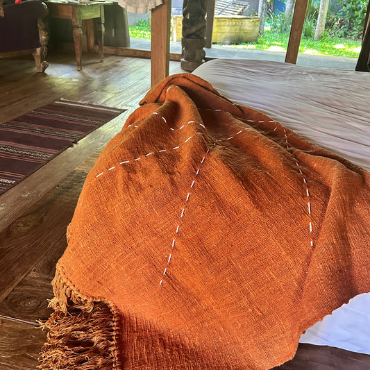 Terracotta throw / blanket