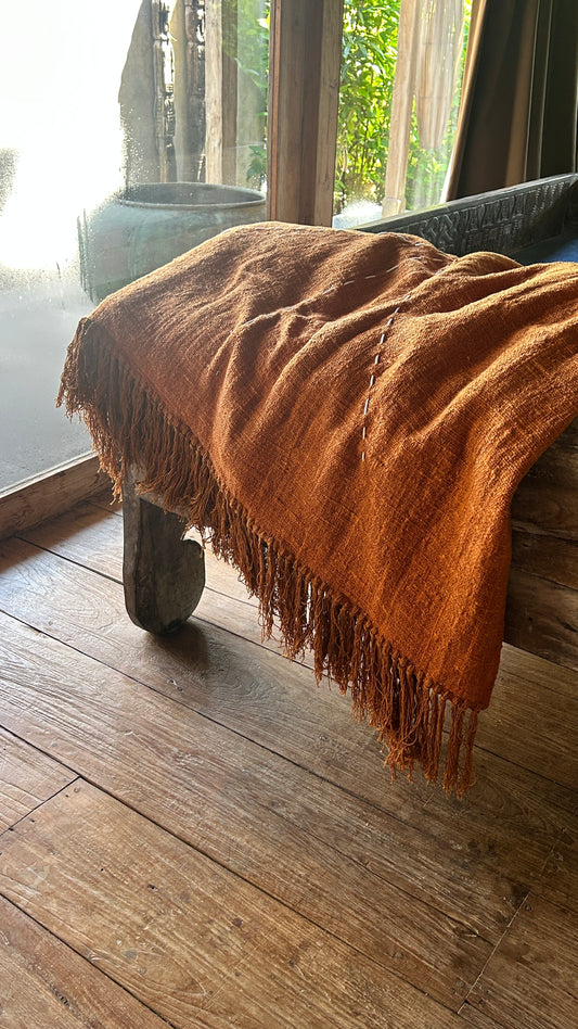 Terracotta throw / blanket