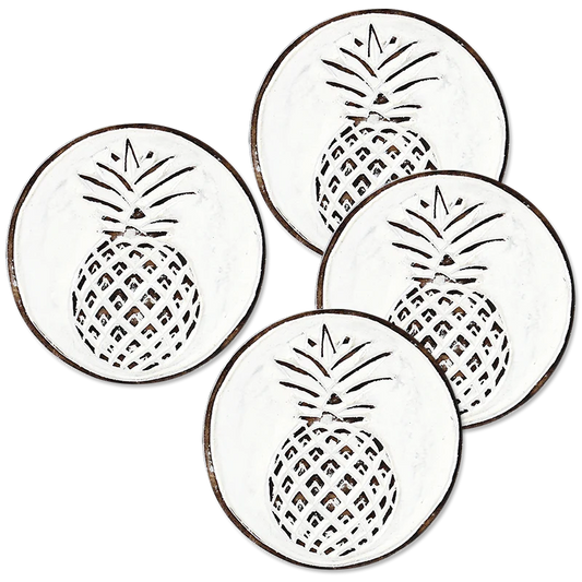 Wooden Pineapple Coaster (Set of 4)