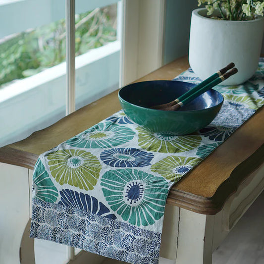 Table Runner - Green and Blue