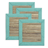 Waterlily Coasters - Aqua (Set of 4)