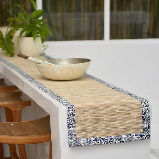 Waterlily Table Runner - Indigo Tumbleweed (Two sizes available)