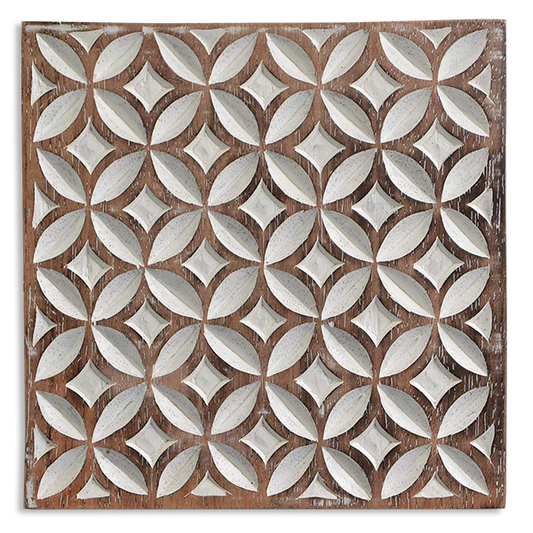 Carved wooden trivet - coffee bean