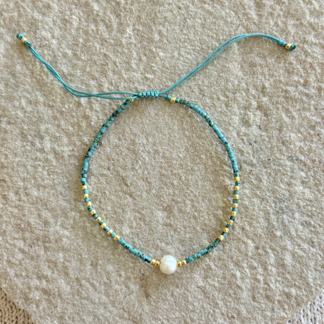 Pearly bracelet - turquoise