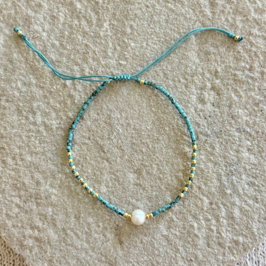 Pearly bracelet - turquoise